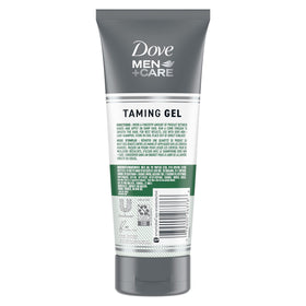 DOVE MEN + CARE tube close-up label highlighting alcohol-free formula
