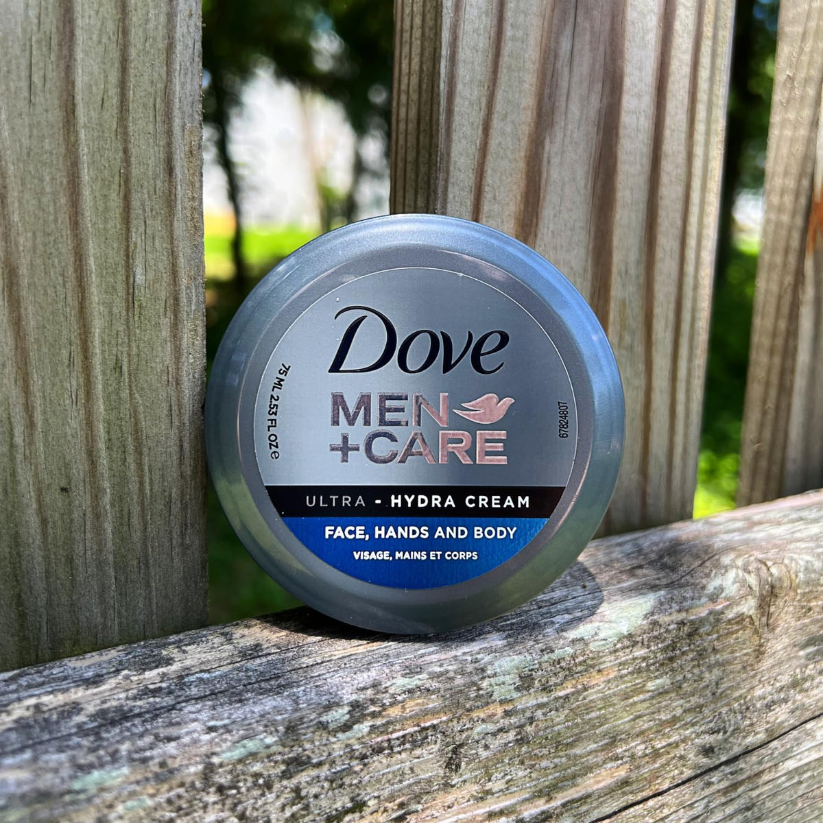 Dove Men+Care on hands highlighting smoother skin and restored moisture