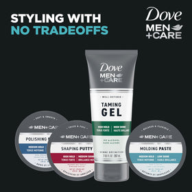 Dove Men+Care before and after textured hairstyle showing natural matte benefit