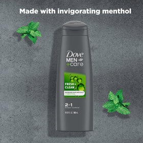DOVE MEN + CARE in-shower use demonstrating quick cleansing and conditioning