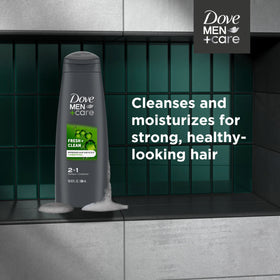 DOVE MEN + CARE texture shot showing creamy gel that conditions hair