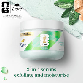 Dove close-up of microdroplet texture demonstrating deep moisturizing action