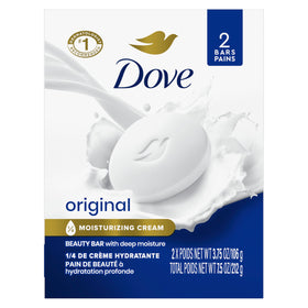 Dove front packaging shows Original 24-pack and benefits