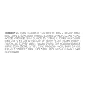 Dove packaging back label details showing ingredient list and dermatologist collaboration