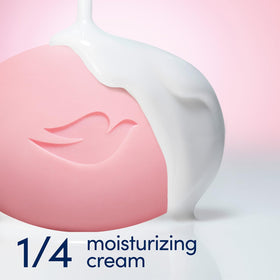 Dove bar lather closeup with foam illustrating gentle cleanse and softening benefit