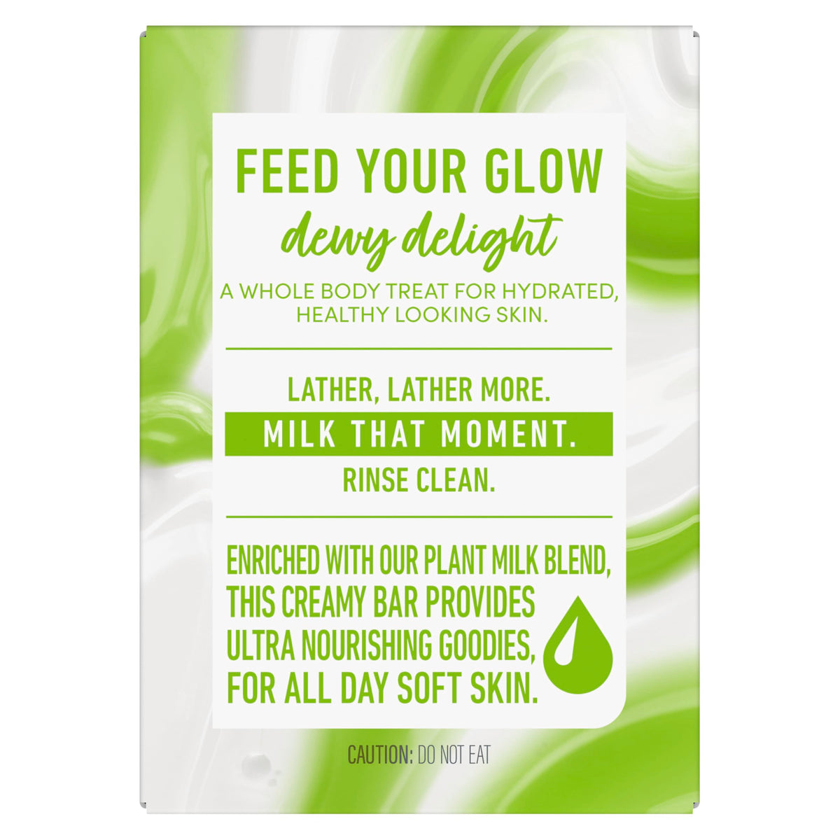 Dove plant milk close-up of bar texture highlighting creamy lather