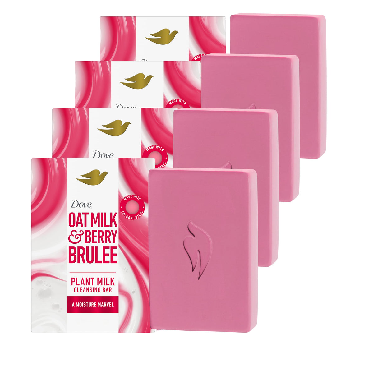 Dove plant milk bar front packaging showing product and scent benefits