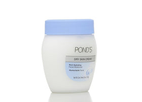 Dove displaying Pond's on a bathroom shelf lifestyle shot suggesting daily use benefits