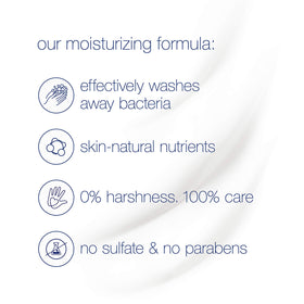 Dove creamy lather texture on skin highlighting gentle cleansing and moisture retention