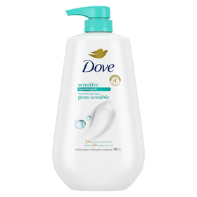 Dove bottle front packaging showing label and gentle care benefits