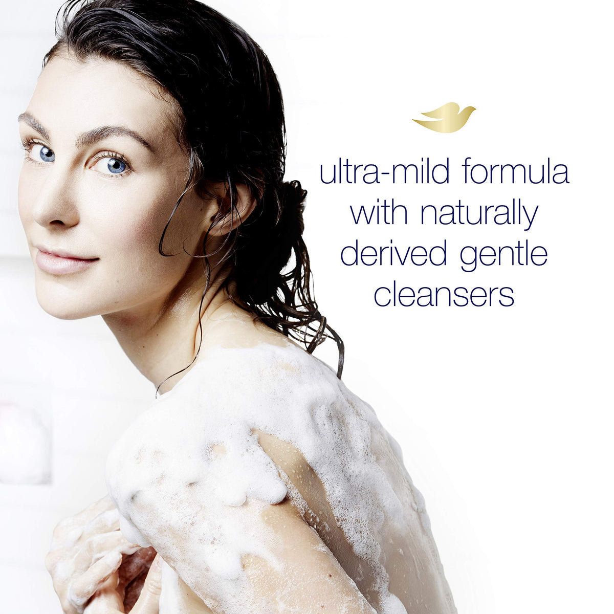 Dove label and ingredients panel showing hypoallergenic formula transparency benefit