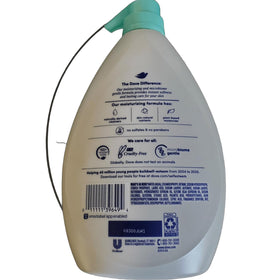 Dove sensitive body wash pump in use dispenses hydrating formula for soft skin