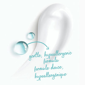 Dove bottle label detail showing ingredients and pH-balanced claim