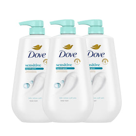 Dove front packaging showing gentle formula and calming benefit