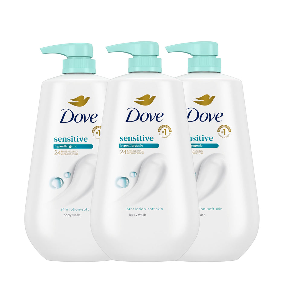 Dove front packaging showing gentle formula and calming benefit