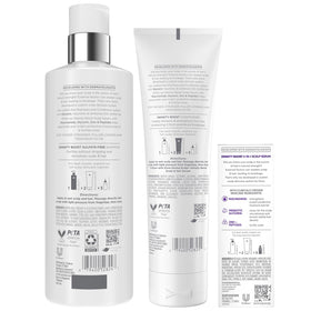 Dove shampoo close-up label highlighting sulfate-free formula benefits