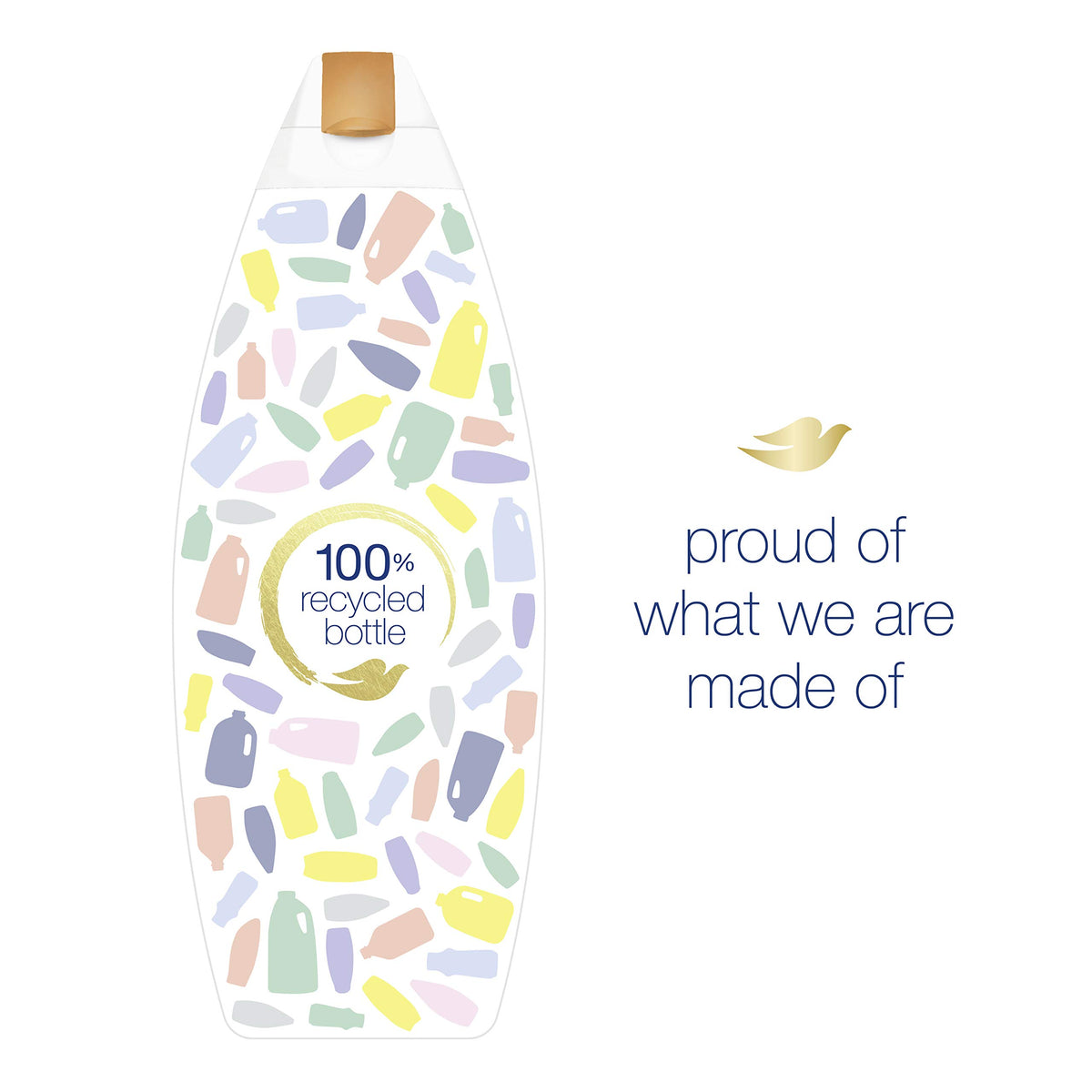 Shower pouf with Dove lather, illustrating effective moisturizing wash