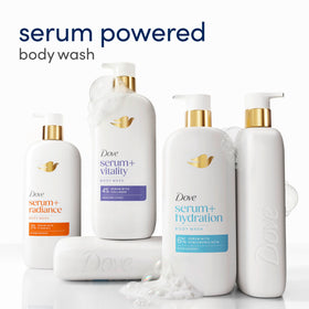 Dove in-shower lifestyle image showing refreshed skin and comforting ritual