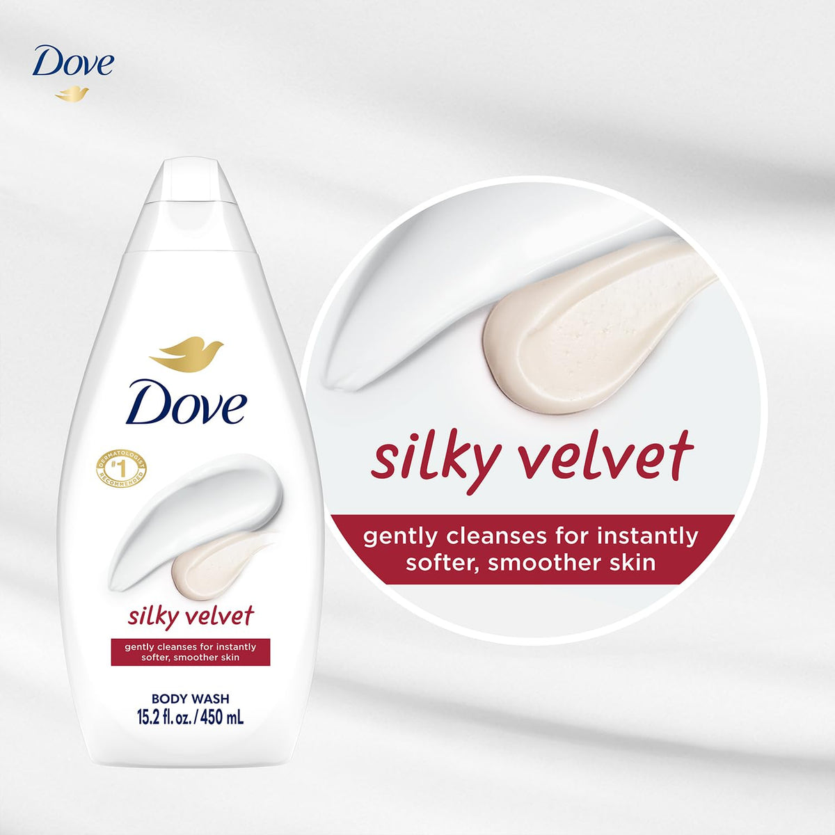 Dove two-bottle lifestyle in bathroom showing value pack for family use