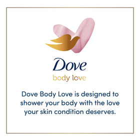 Dove bottle beside hand to show 17.5 oz scale and portioning benefit