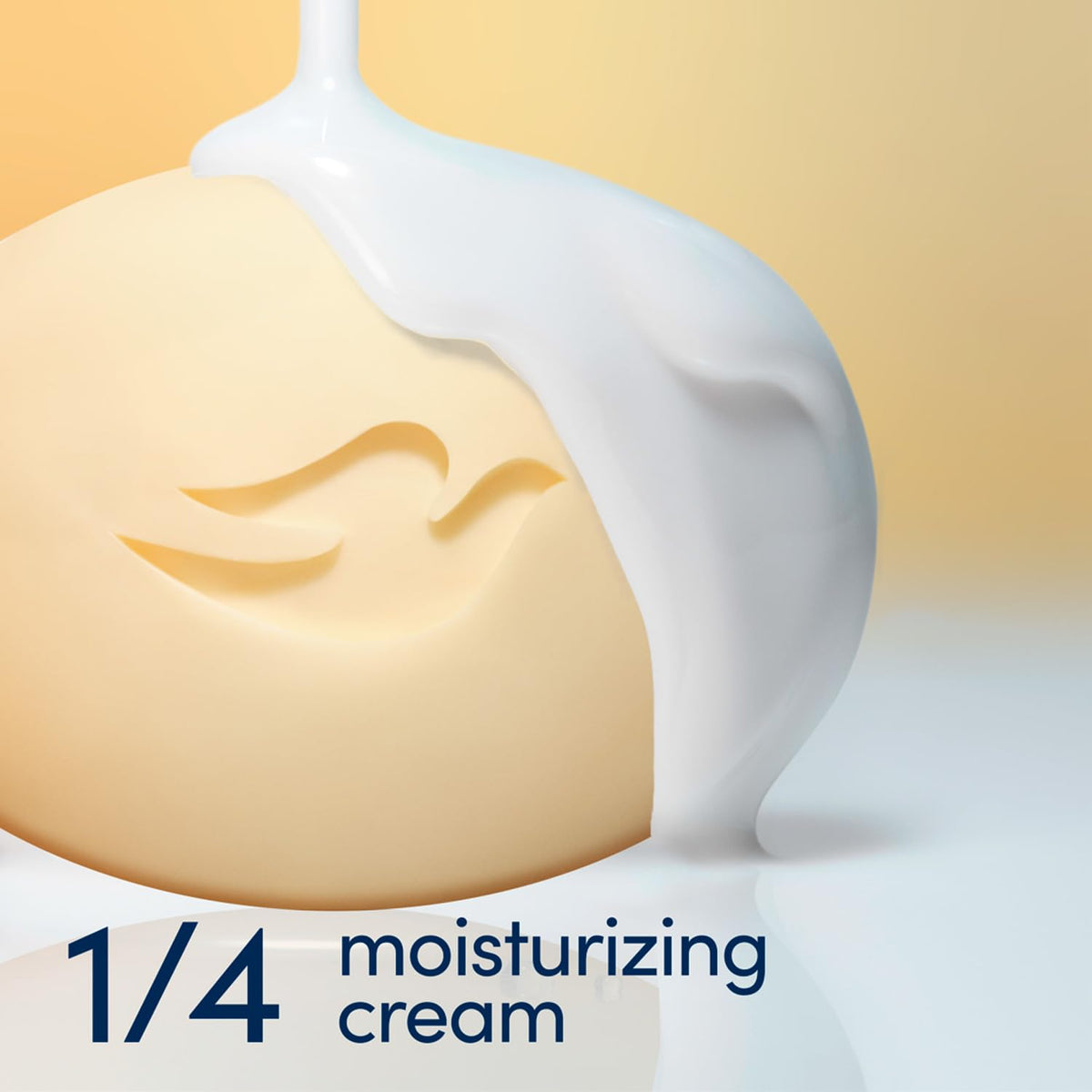 Side view of Dove 3.17 oz soap bar showing size and compact shape for travel