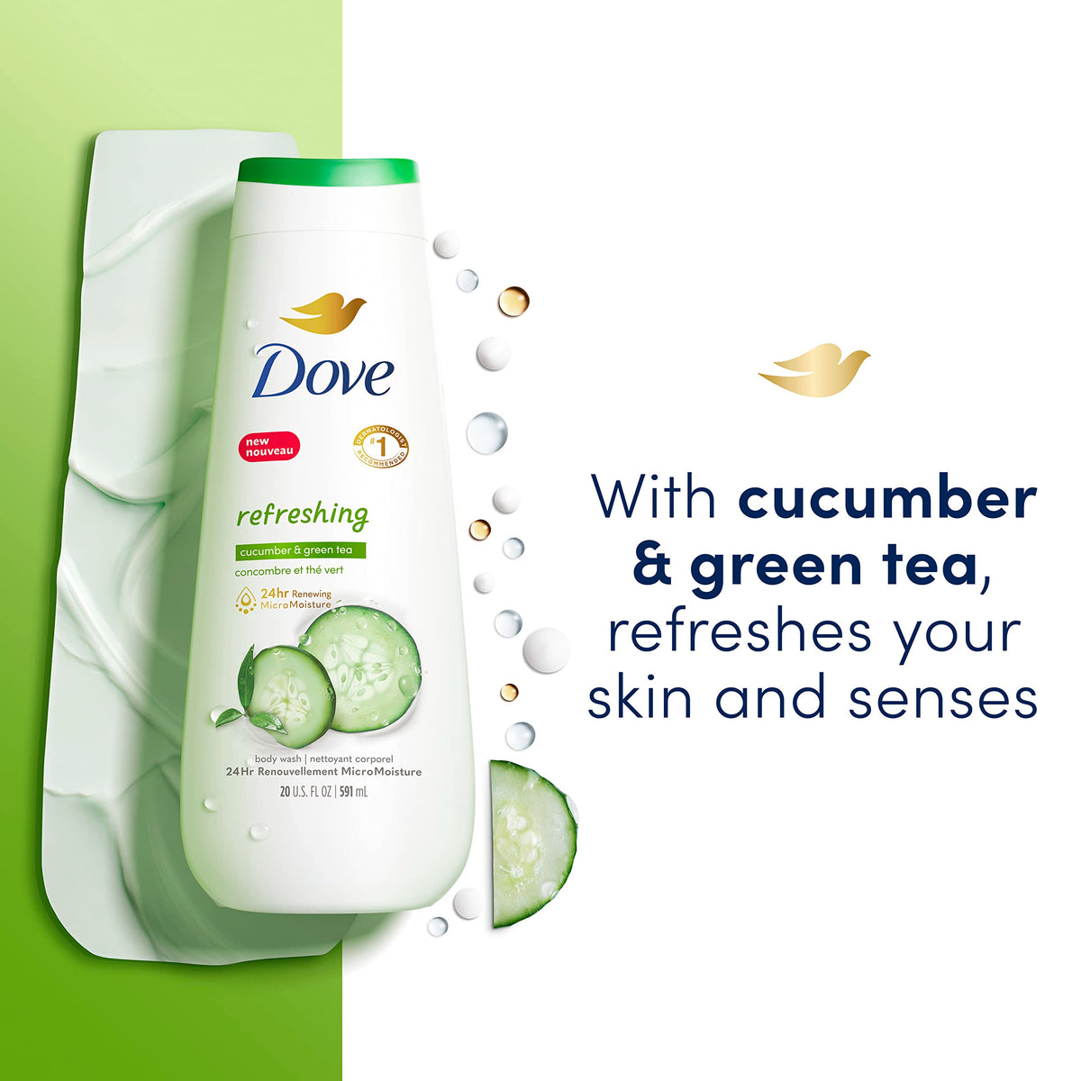 Dove creamy lather close-up demonstrating rich texture and moisturizing benefit