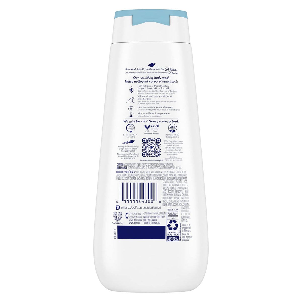 Dove close-up of exfoliating beads highlighting gentle renewal benefit