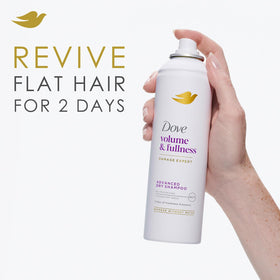 Lather texture of Dove shampoo on hair illustrating gentle cleansing and lift