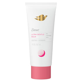 Dove Ultra Gentle front packaging showing balm and size, promotes daily comfort