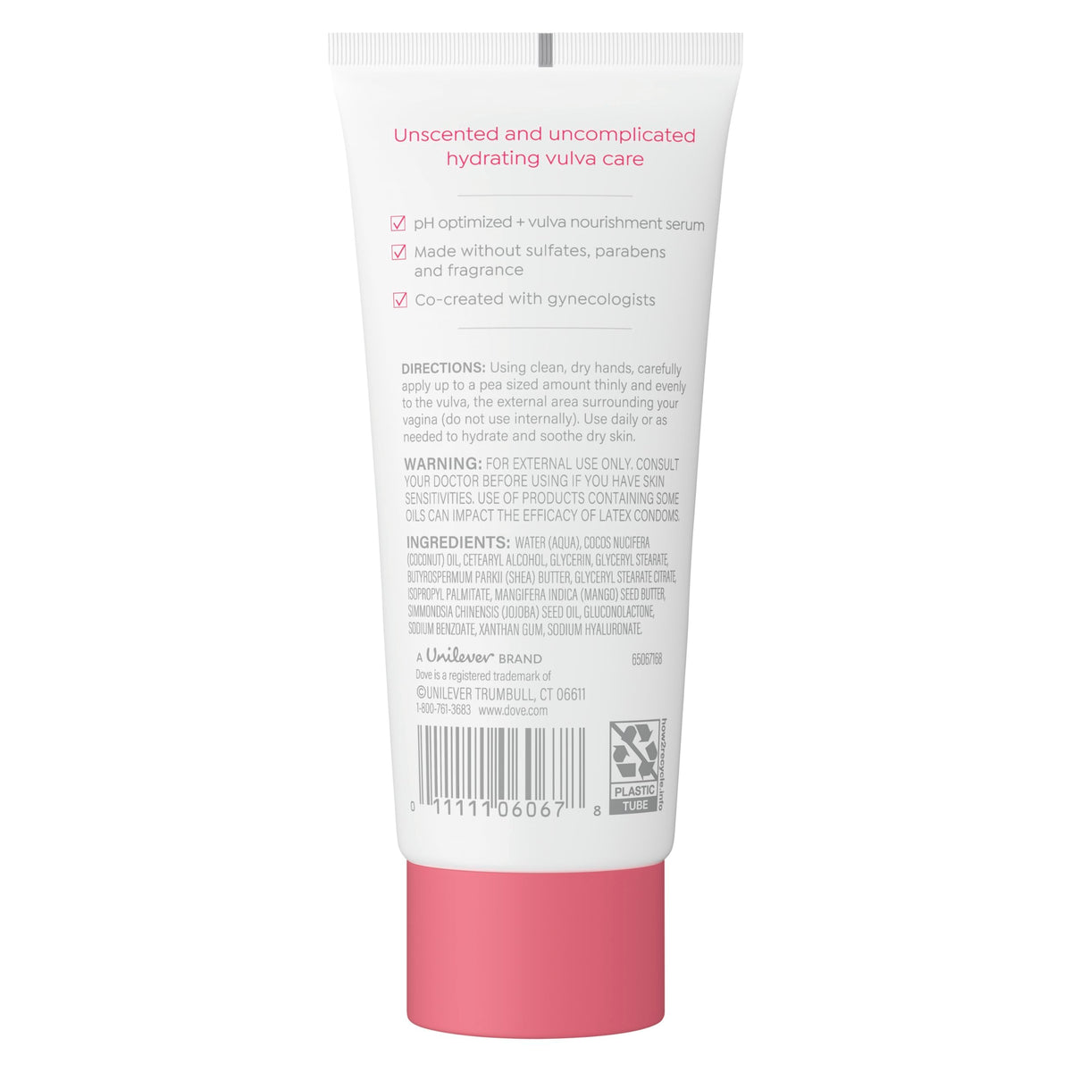 Dove Ultra Gentle open tube showing smooth texture for easy gentle application