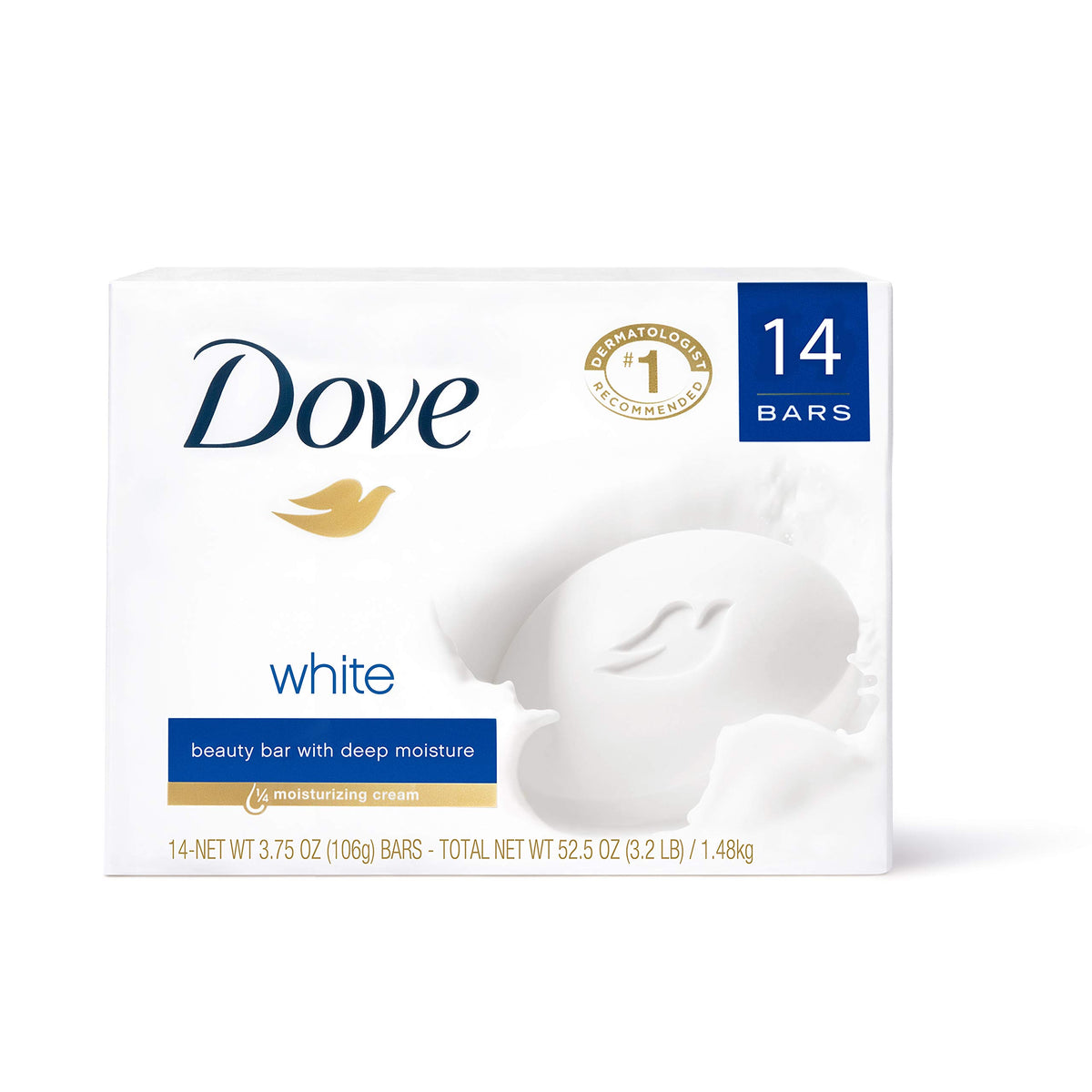 Dove front packaging showing multiple bars and hydration promise