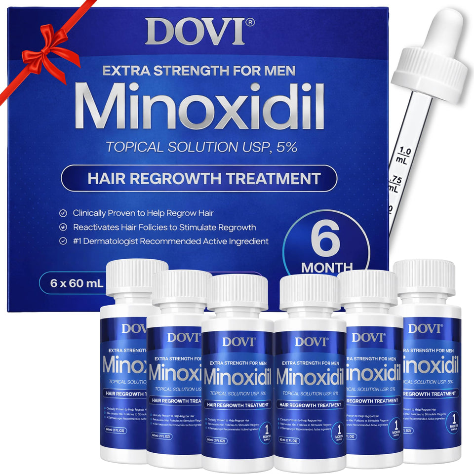 Dovi front packaging showing six bottles and clear treatment branding for easy recognition and supply value