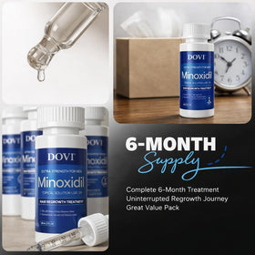 Dovi lightweight solution texture on scalp illustrating fast absorption and non-greasy finish for daily use