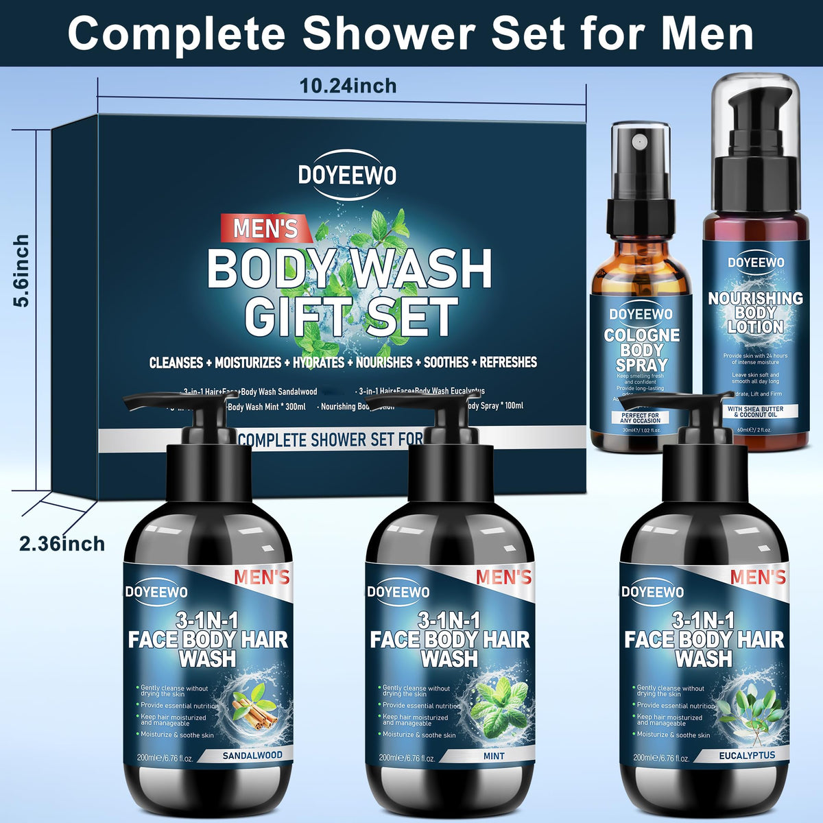 DOYEEWO body spray beside shirt pocket showing travel-ready freshness