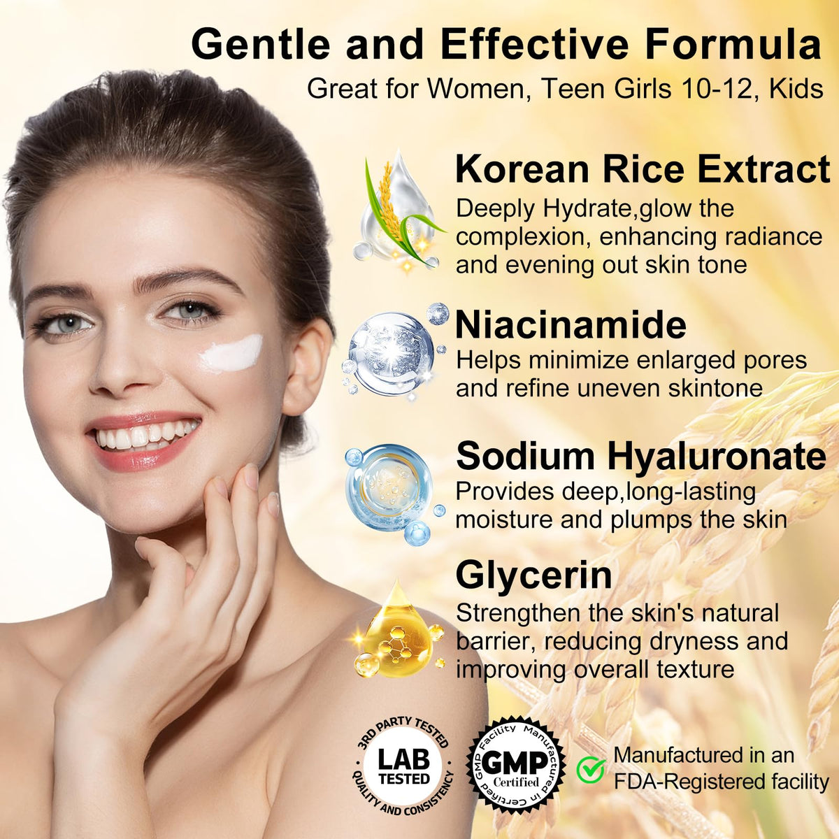 DOYEEWO hydrating serum dropper dispensing serum to skin for plumping hydration