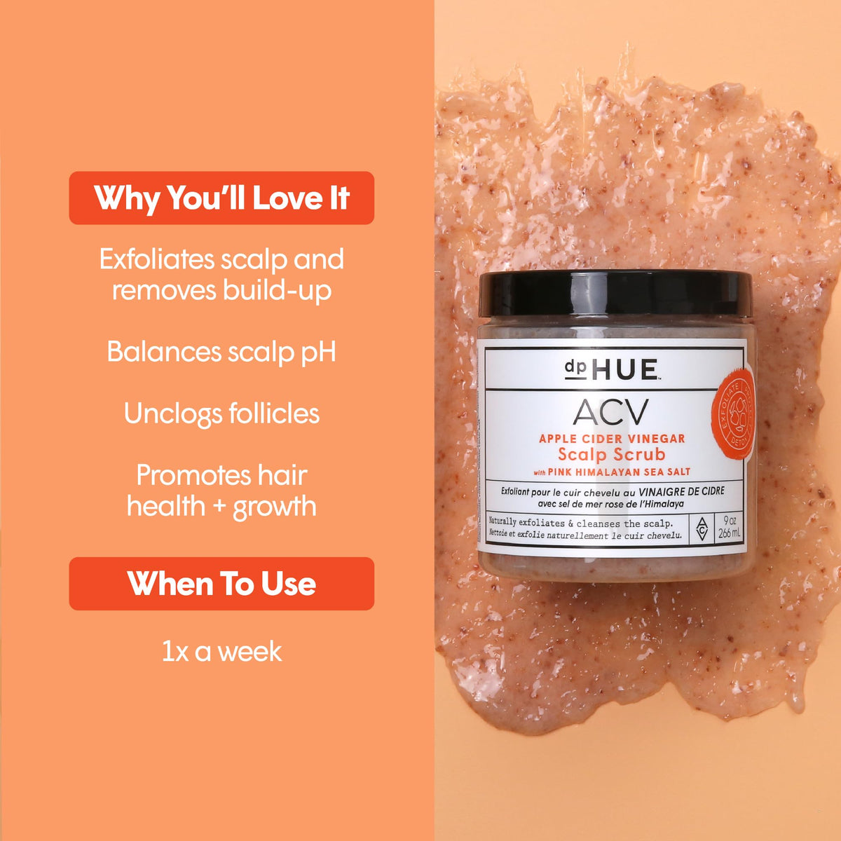 dpHUE salt grains detail highlighting Himalayan pink salt minerals for deep-clean benefit
