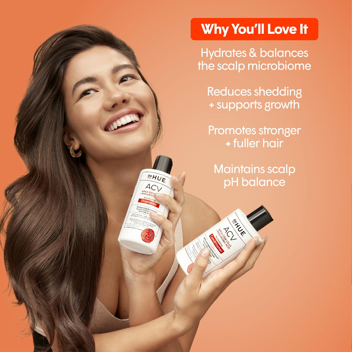 dpHUE label close-up highlighting ingredients and vegan formula