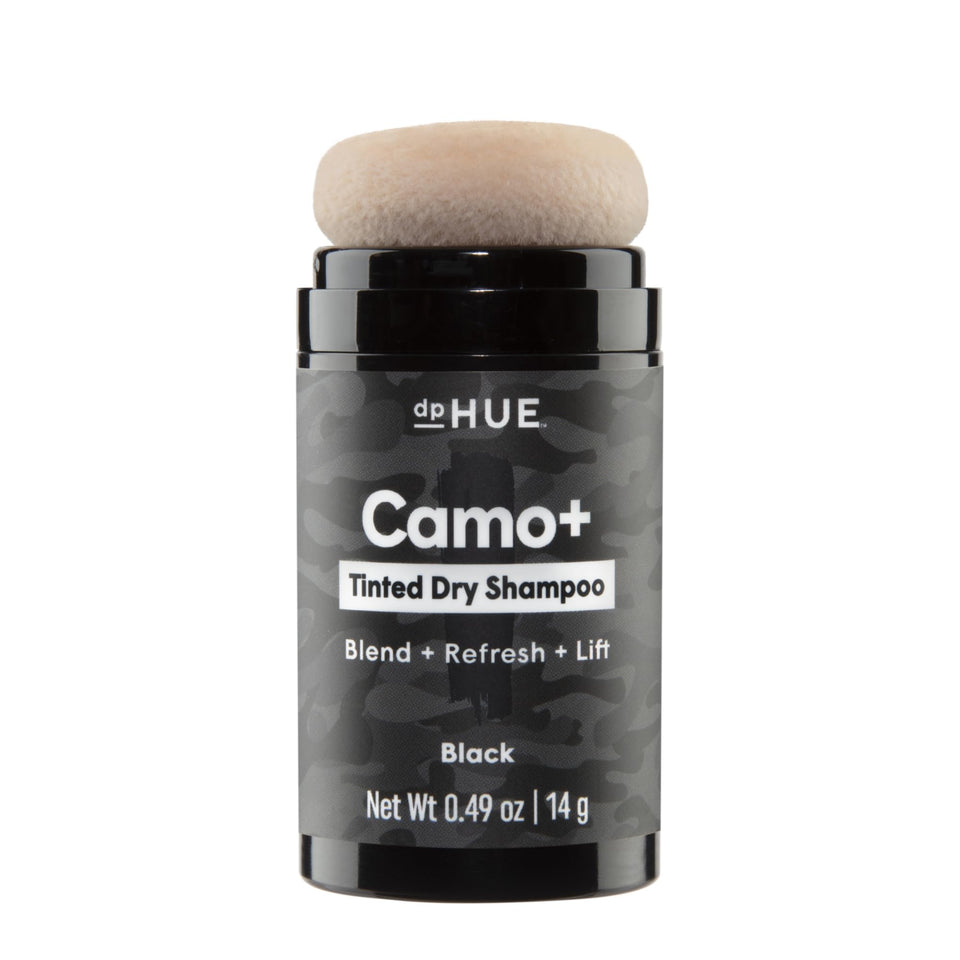 dpHUE Camo+ front packaging showing compact design and shade