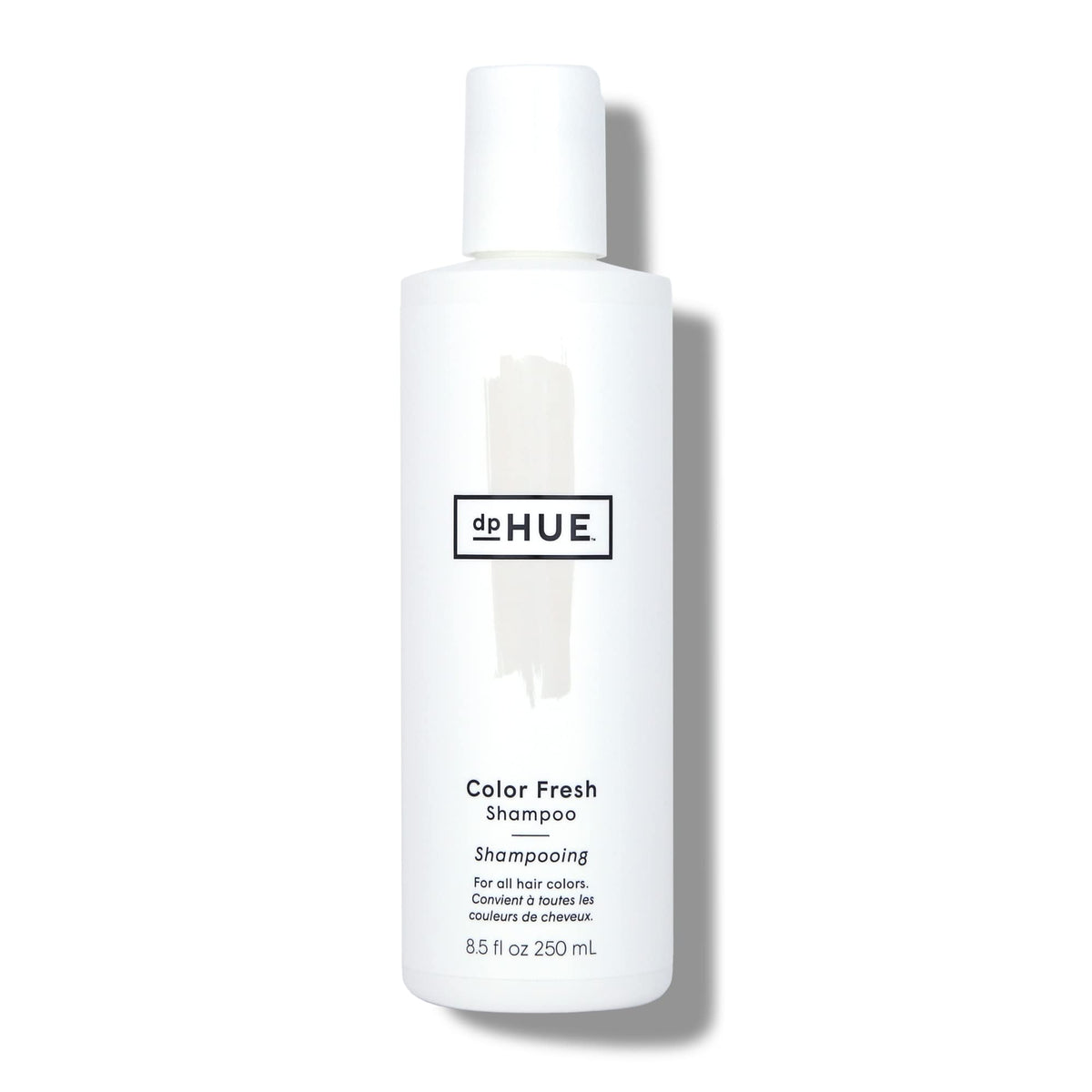 dpHUE front bottle view showing label and benefit of color protection