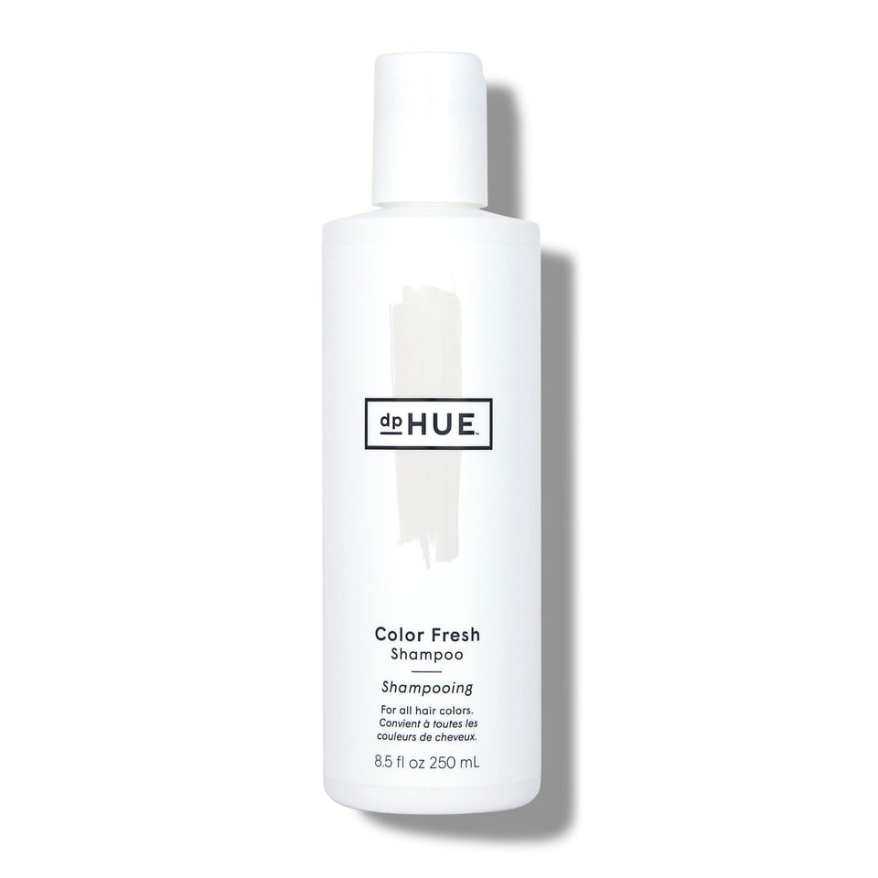 dpHUE front bottle view showing label and benefit of color protection