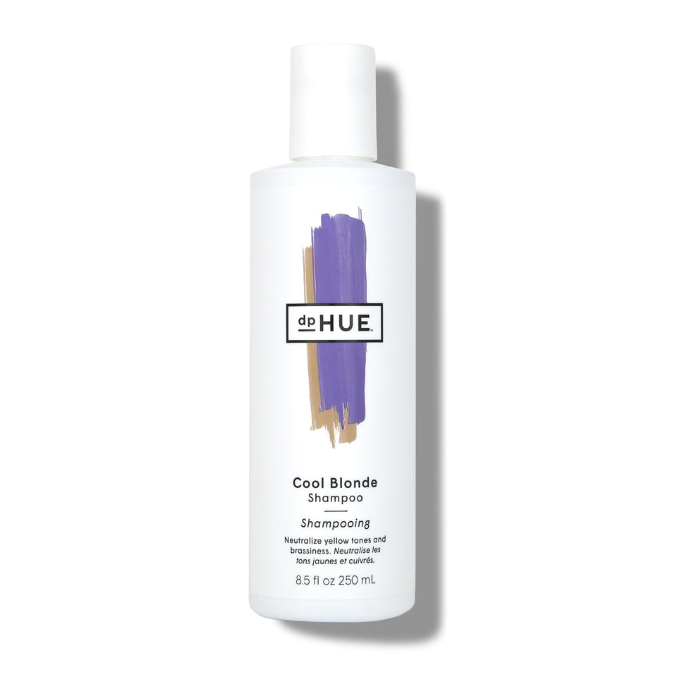 dpHUE front bottle view showing product and purple pigment benefits