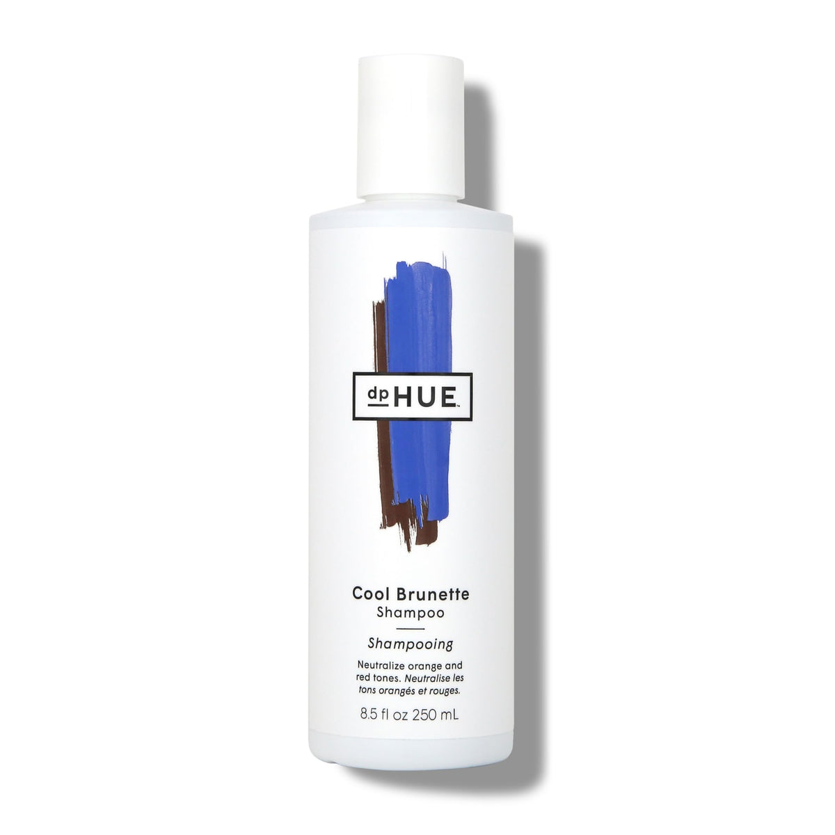 dpHUE front bottle packaging showing brand and blue label, conveys tone-correcting benefit