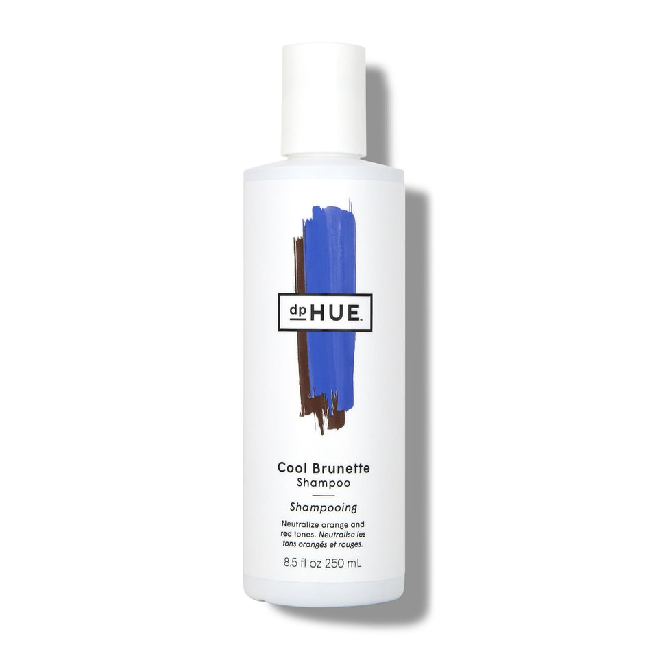 dpHUE front bottle packaging showing brand and blue label, conveys tone-correcting benefit
