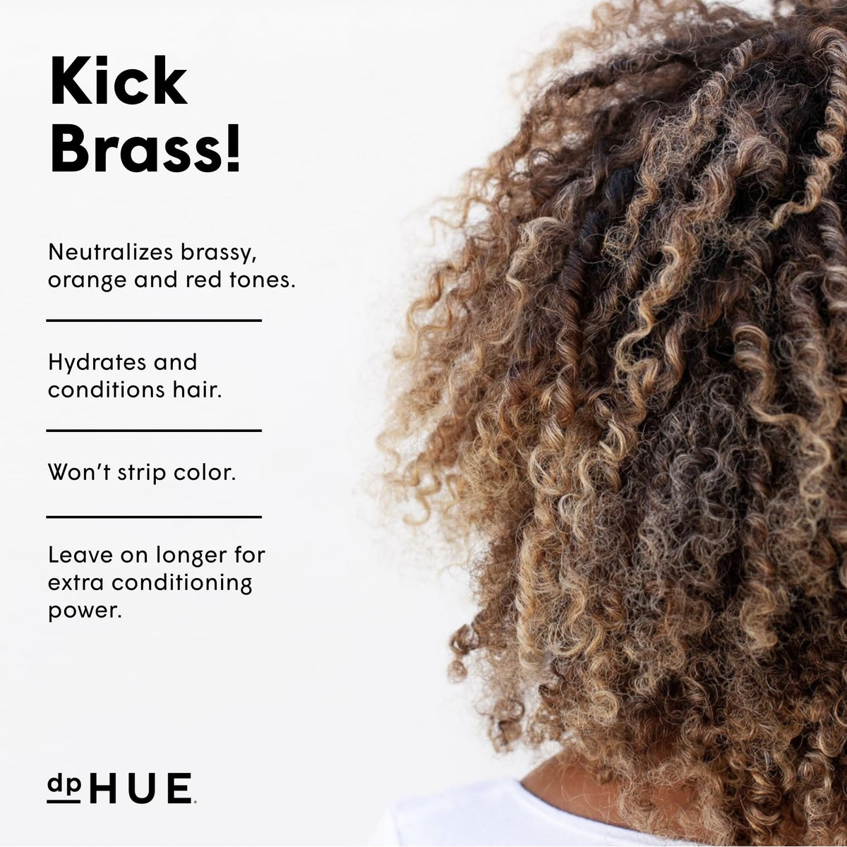 dpHUE conditioner texture on hand highlighting smooth hydration and slip