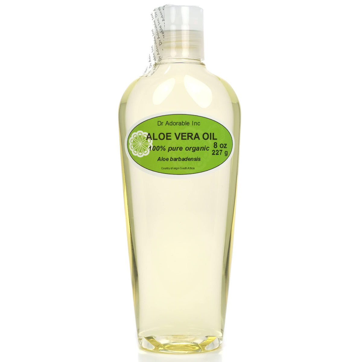 Dr Adorable front label showing 8 oz bottle and organic benefits