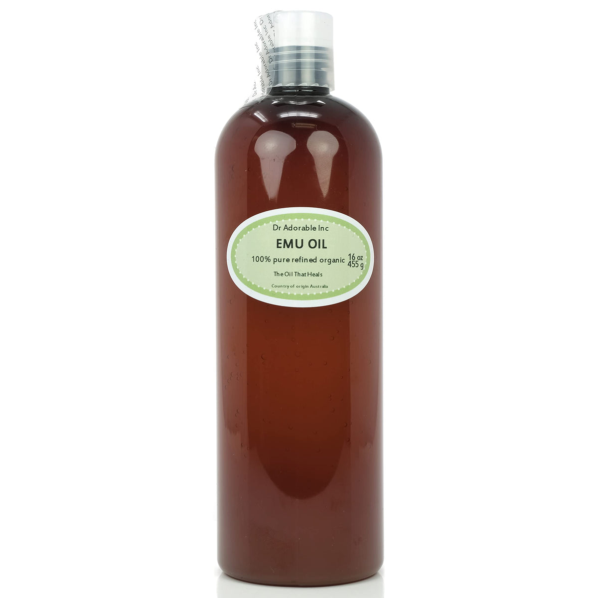 Dr Adorable front packaging showing 16 oz jar and clear label benefits