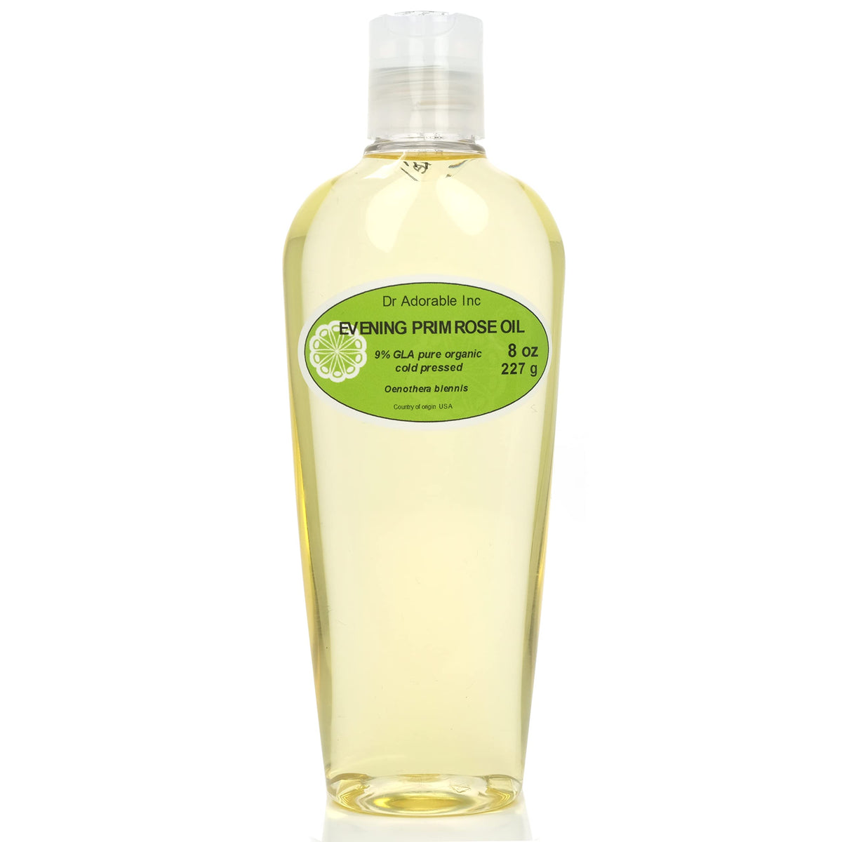 Dr Adorable front bottle view showing label and size, clear pure packaging benefit