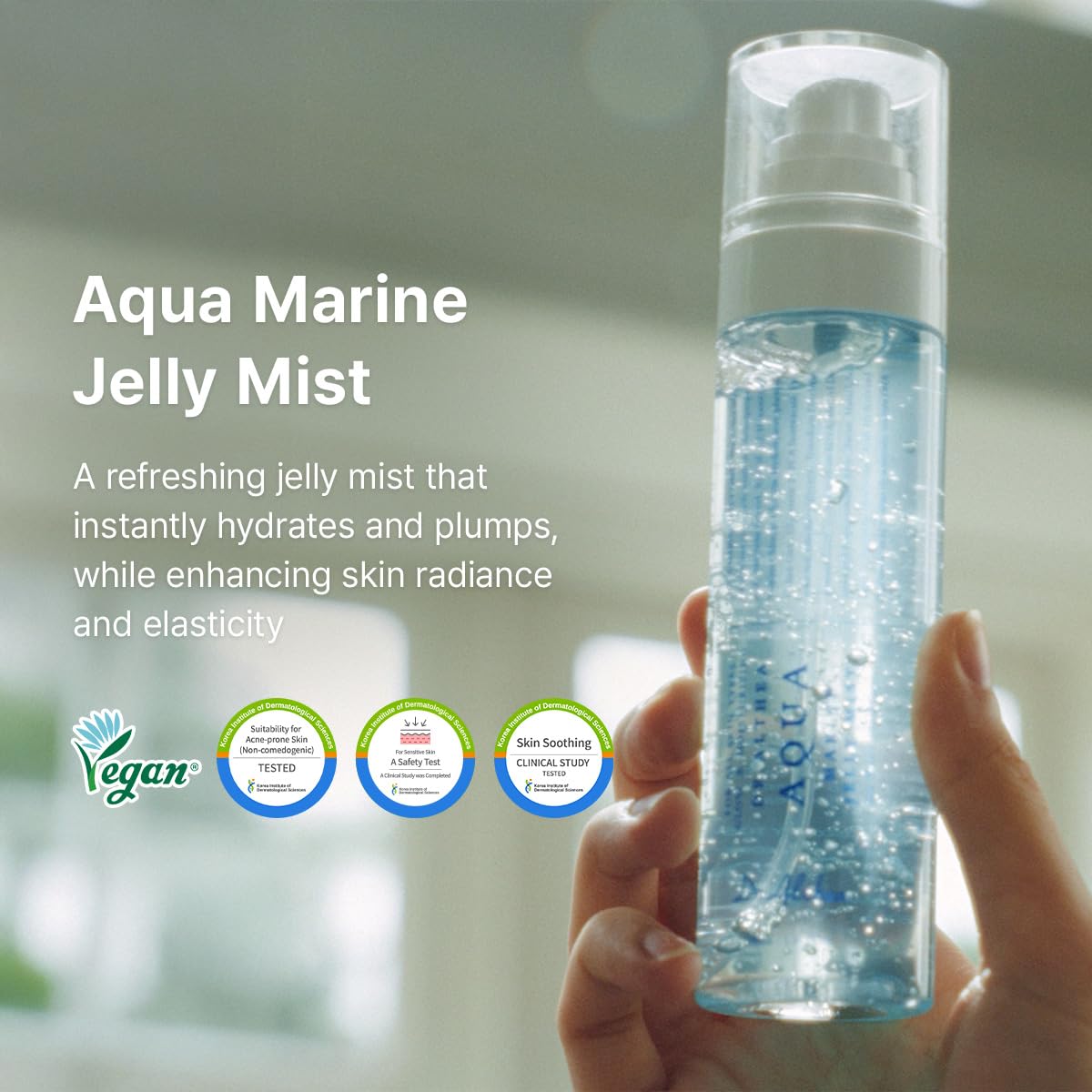 Dr.Althea nozzle closeup illustrating ultra-fine spray for even coverage