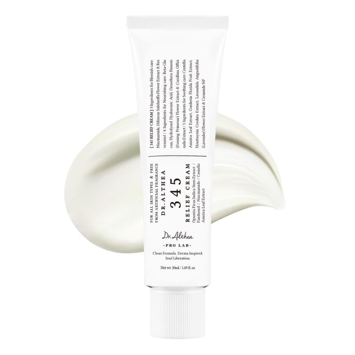 Dr.Althea front packaging showing tube and clear label, promotes calm skin