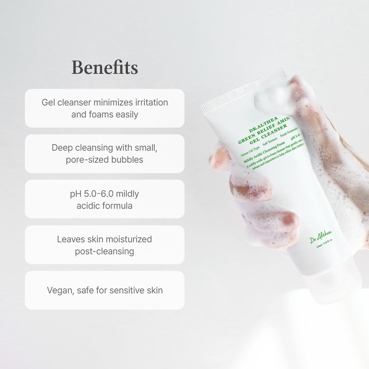 Dr.Althea gel texture closeup showing smooth hydrating formula for soft skin